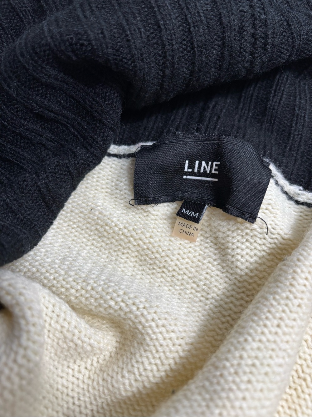 Line Knitwear Black & Cream Striped Open Front Cardigan - Picture 5 of 5